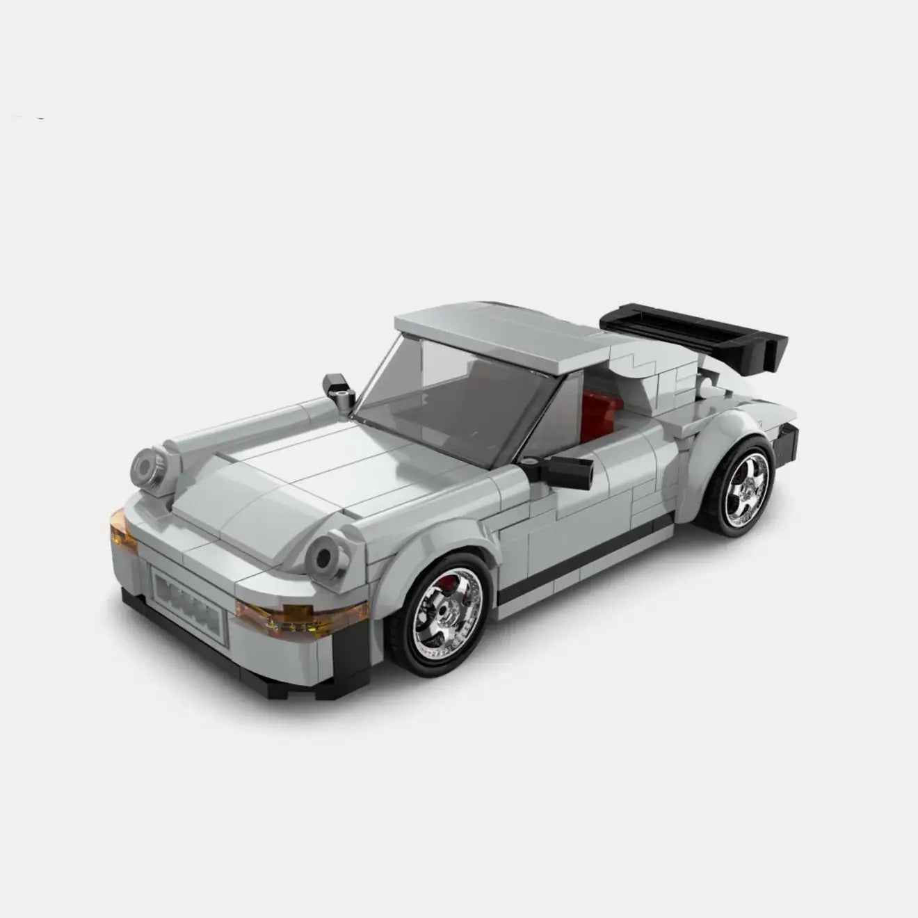 Happy Build PB8816 Porsche 930 Turbo – 343 Teile Klemmbaustein Modellauto mit Vitrine