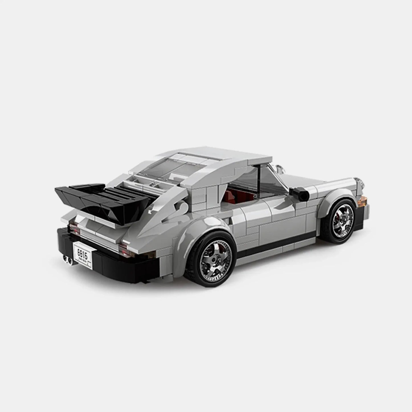 Happy Build PB8816 Porsche 930 Turbo – 343 Teile Klemmbaustein Modellauto mit Vitrine