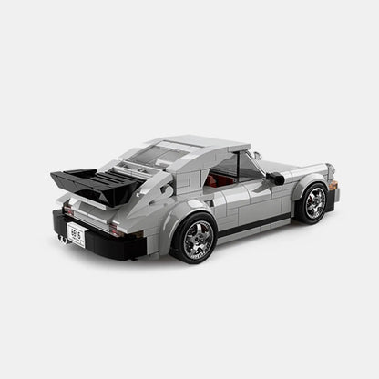 Happy Build PB8816 Porsche 930 Turbo – 343 Teile Klemmbaustein Modellauto mit Vitrine