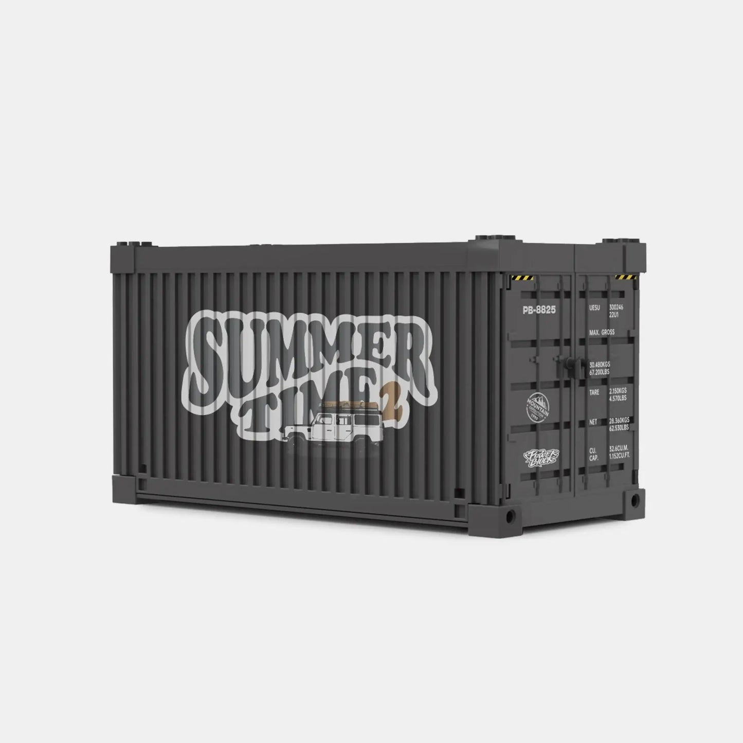 Happy Build PB8825 Land Rover Defender Off-Road Camper – Klemmbaustein Modellauto mit Vitrine