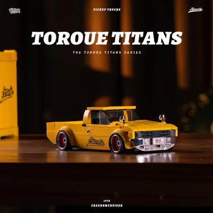Happy Build PB8842 Freedom Cruiser Pickup Truck – 324 Teile Klemmbaustein Modellauto mit Vitrine