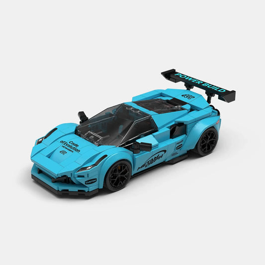 Happy Build PB8856 F80 Hypercar Sportwagen – 362 Teile Klemmbaustein Modellauto