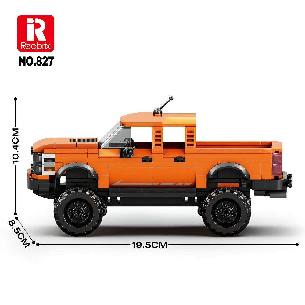 Reobrix 827 Off-Road Pickup Truck – 423 Teile Klemmbaustein Modellauto