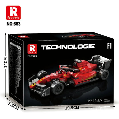 Reobrix 663 Formel Rennwagen – 245 Teile Klemmbaustein Modellauto