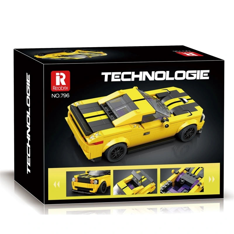 Reobrix 796 Dodge SRT Sportwagen – 336 Teile Klemmbaustein Modellauto
