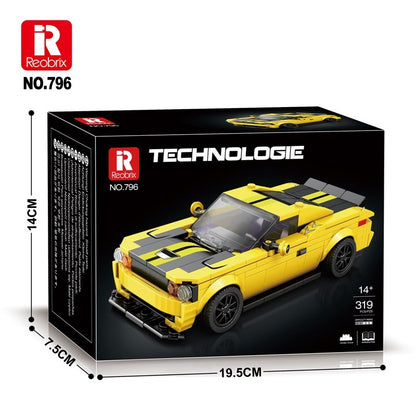 Reobrix 796 Dodge SRT Sportwagen – 336 Teile Klemmbaustein Modellauto