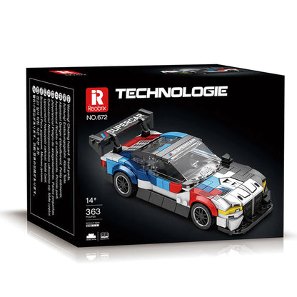 Reobrix 672 BMW M4 GT3 Rennwagen – 385 Teile Klemmbaustein Modellauto