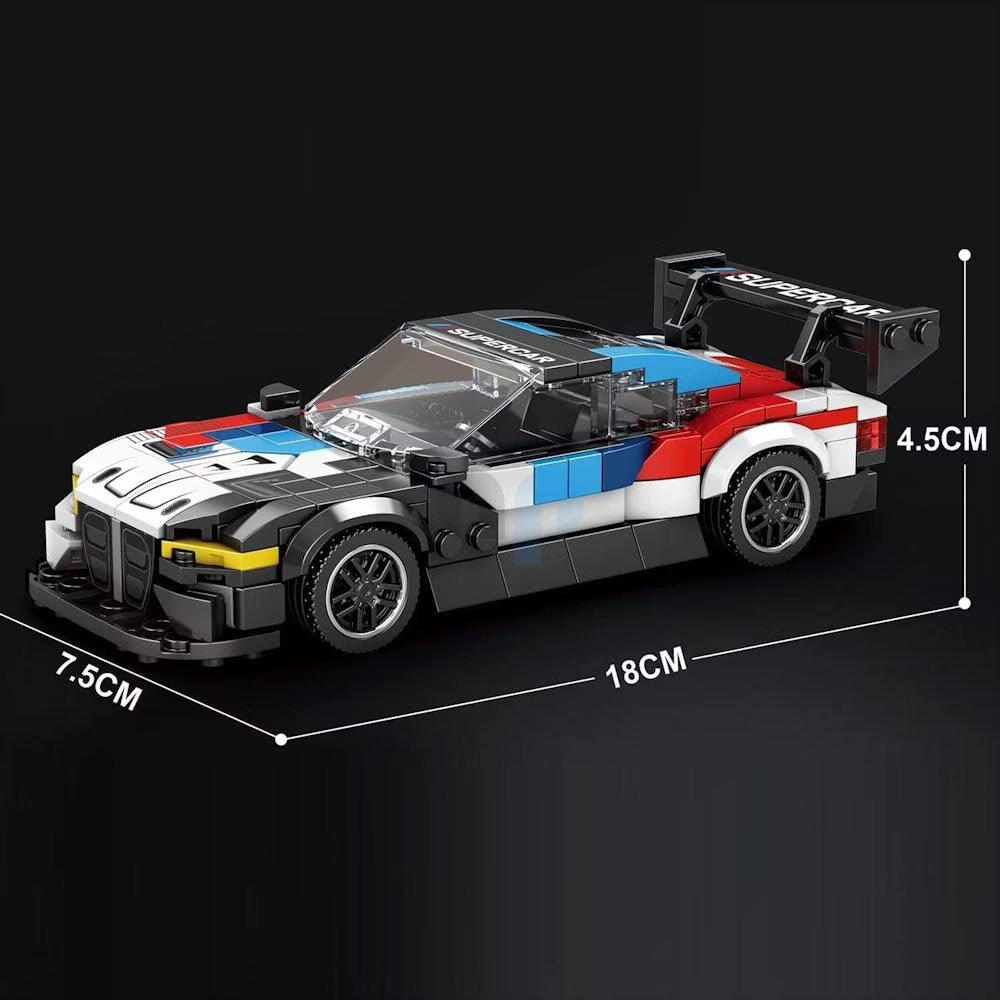 Reobrix 672 BMW M4 GT3 Rennwagen – 385 Teile Klemmbaustein Modellauto