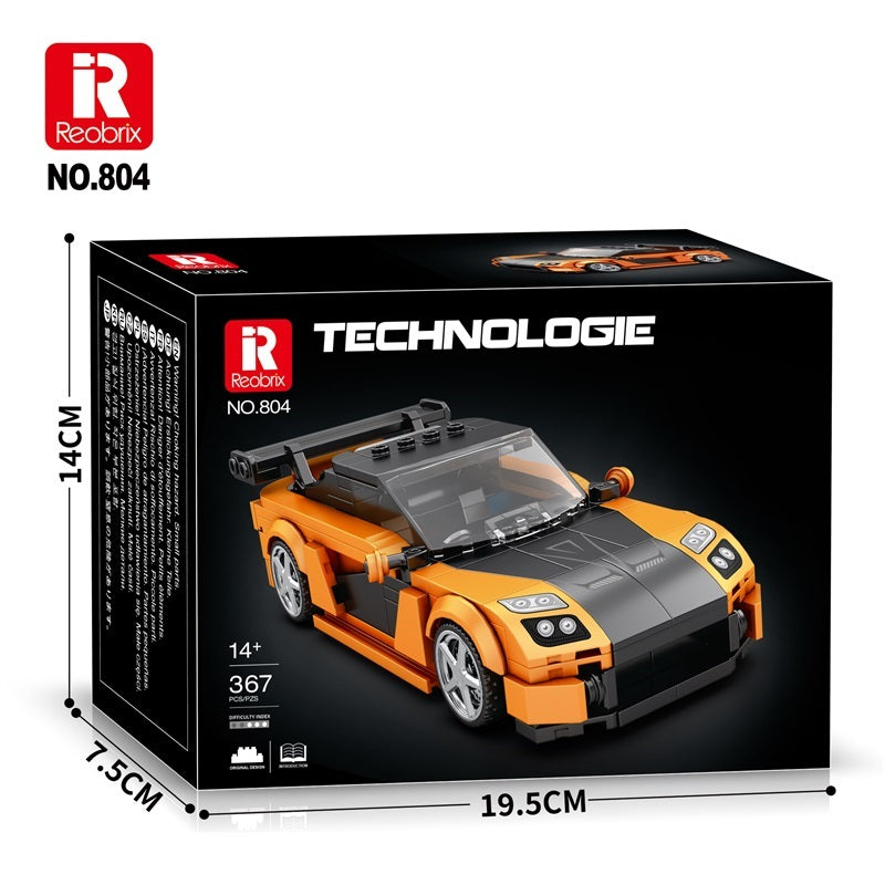 Reobrix 804 Mazda RX-7 Sportwagen – 367 Teile Klemmbaustein Modellauto