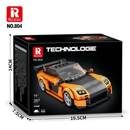 Reobrix 804 Mazda RX-7 Sportwagen – 367 Teile Klemmbaustein Modellauto