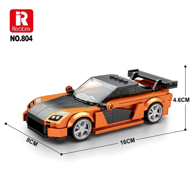 Reobrix 804 Mazda RX-7 Sportwagen – 367 Teile Klemmbaustein Modellauto