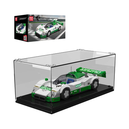 Mould King 27073 787B Rennwagen – 325 Teile Klemmbaustein Modellauto mit Vitrine