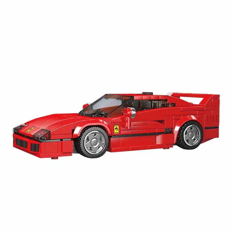 Mould King 27038 F40 Sportwagen – 338 Teile Klemmbaustein Modellauto mit Vitrine