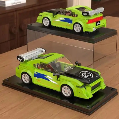 Mould King 27033S Eclipse GS Green – 390 Teile Klemmbaustein Modellauto mit Vitrine