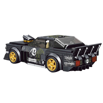 Mould King 27024S 1965 Mustang Muscle Car – 408 Teile Klemmbaustein Modellauto mit Vitrine