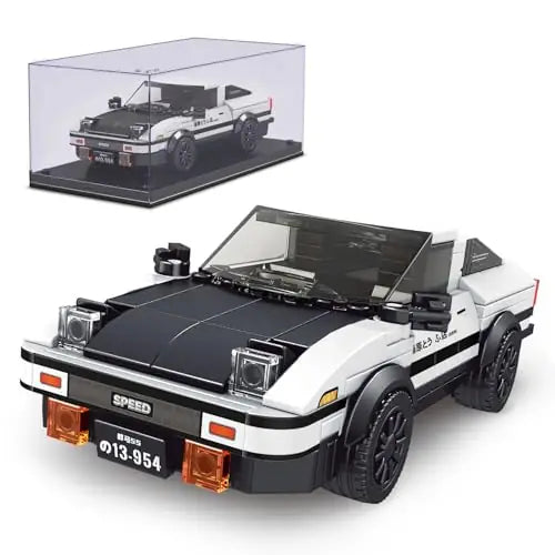 Mould King 27013 AE86 Drift Car – 399 Teile Klemmbaustein Modellauto mit Vitrine