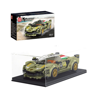 Mould King 27003 FKP37 Hypercar – 333 Teile Klemmbaustein Modellauto mit Vitrine