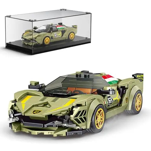 Mould King 27003 FKP37 Hypercar – 333 Teile Klemmbaustein Modellauto mit Vitrine
