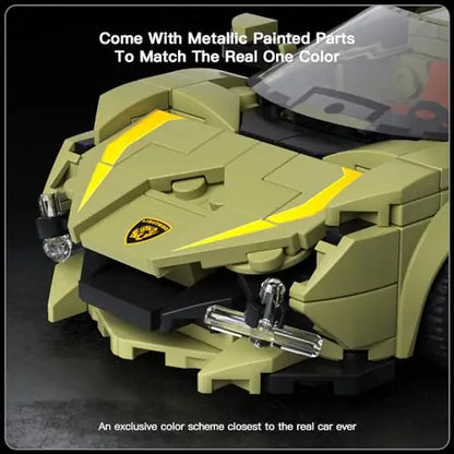 Mould King 27003 FKP37 Hypercar – 333 Teile Klemmbaustein Modellauto mit Vitrine