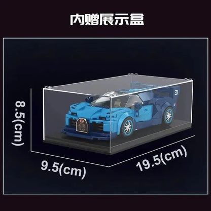 Mould King 27001 Vision GT Rennwagen – 336 Teile Klemmbaustein Modellauto mit Vitrine