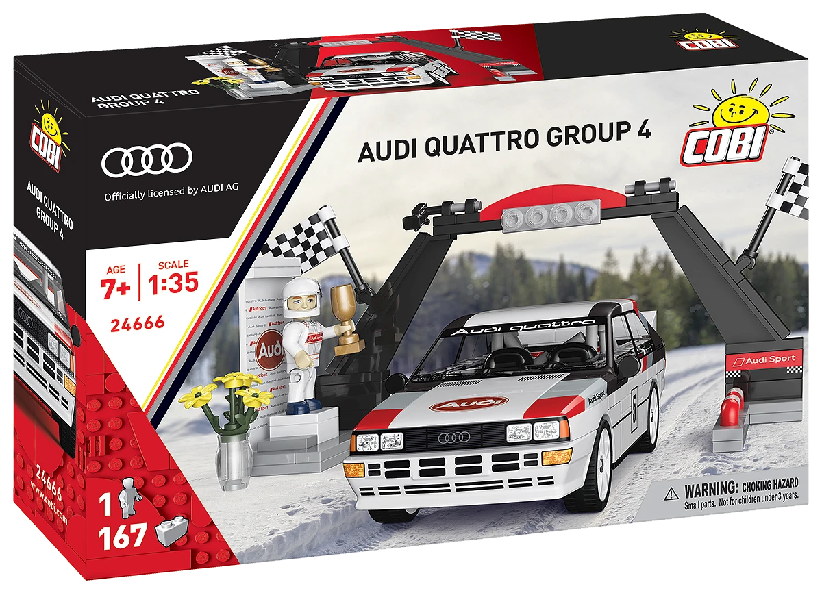 COBI 24666 Audi Quattro Group 4 (1981) – 167 Teile Rallye Modellauto