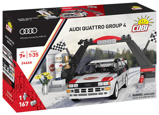 COBI 24666 Audi Quattro Group 4 (1981) – 167 Teile Rallye Modellauto