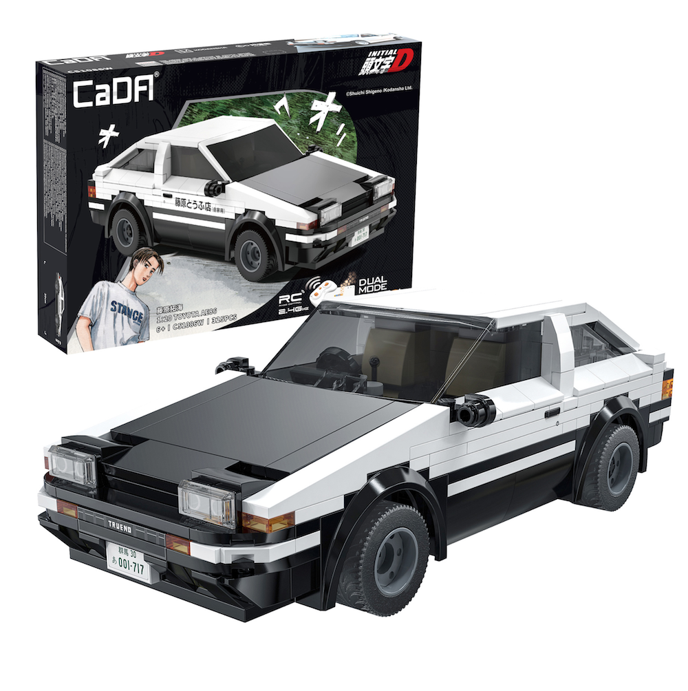 CaDA C51086W  Toyota AE86 Trueno Initial D RC Sportwagen 1:20 – 320 Teile Klemmbaustein Modellauto