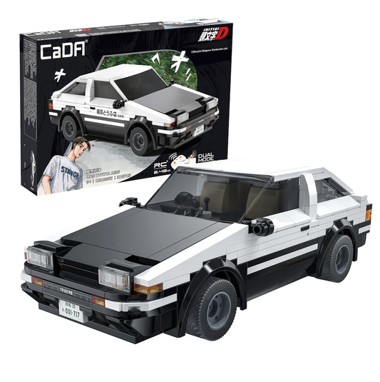 CaDA C51086W  Toyota AE86 Trueno Initial D RC Sportwagen 1:20 – 320 Teile Klemmbaustein Modellauto