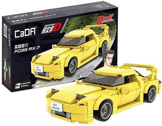 CaDA C55013W Mazda FD3S RX-7 Initial D Rot – 278 Teile JDM Klemmbaustein Modellauto 1:24