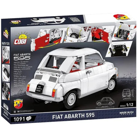 COBI 24354 Fiat Abarth 595 1:12 – 1091 Teile Klemmbaustein Sportwagen Modellauto