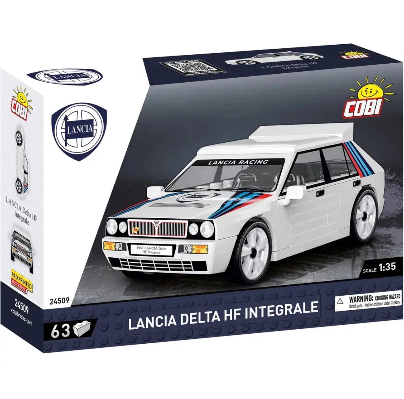 COBI 24509  Lancia Delta HF Integrale 1:35 – 64 Teile Klemmbaustein Rallye Modellauto