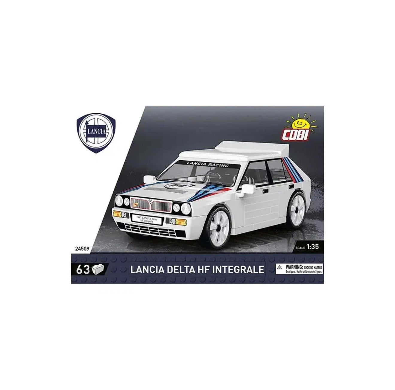 COBI 24509  Lancia Delta HF Integrale 1:35 – 64 Teile Klemmbaustein Rallye Modellauto