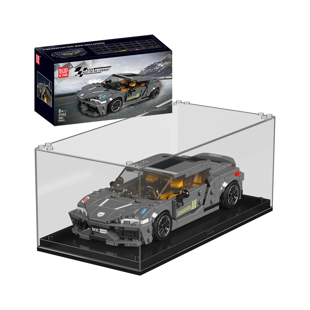 Mould King 27052 Koenigsegg Gemera 1:24 – 386 Teile Klemmbaustein Hypercar mit Vitrine