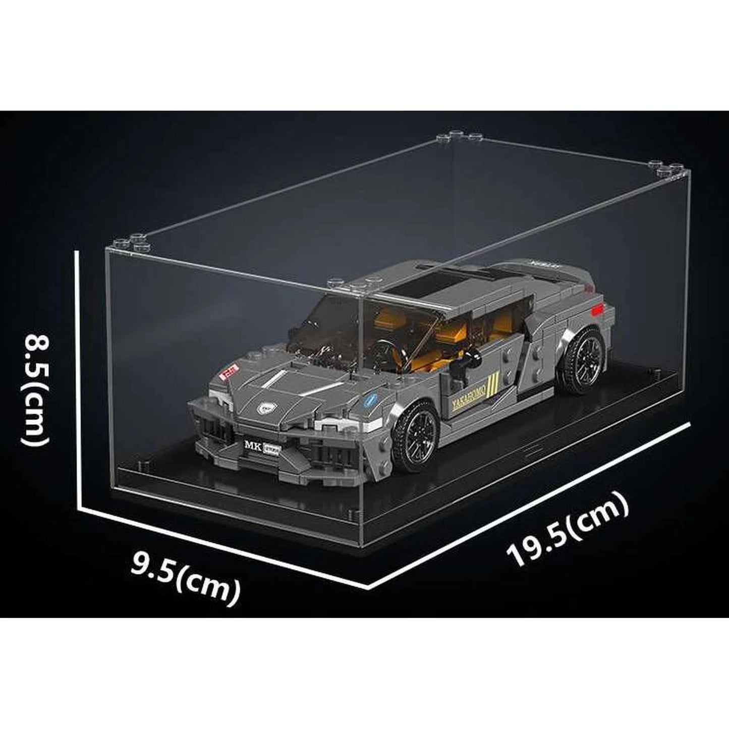 Mould King 27052 Koenigsegg Gemera 1:24 – 386 Teile Klemmbaustein Hypercar mit Vitrine