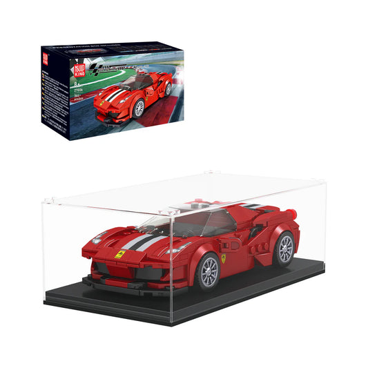 Mould King 27006 Ferrari 488 GTB 1:24 – 325 Teile Klemmbaustein Sportwagen mit Vitrine