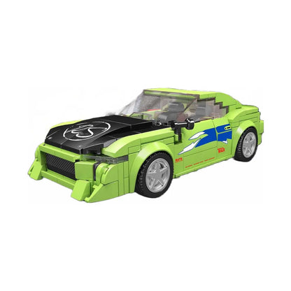 Mould King 27033 Eclipse Grün 1:24 – 356 Teile Klemmbaustein Sportwagen mit Vitrine