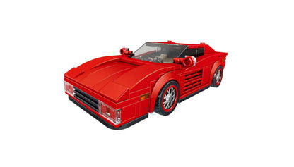 Mould King 27012 Testarossa 1:24 – 316 Teile Klemmbaustein Sportwagen mit Vitrine