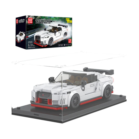 Mould King 27031 Nissan GT-R 1:24 – 356 Teile Klemmbaustein Sportwagen mit Vitrine