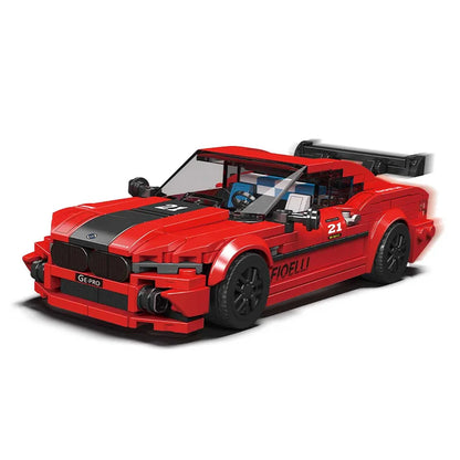 Mould King 27072 M8 GTE 1:24 – 356 Teile Klemmbaustein Rennwagen mit Vitrine