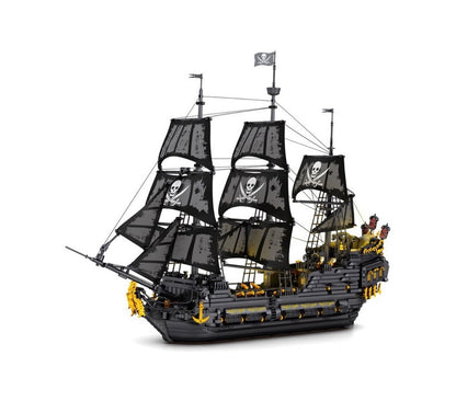 ReoBrix 66036 Black Pearl Piratenschiff-Set – 4910 Teile, High-Detail Klemmbaustein-Modell mit Funktionsdetails für Sammler
