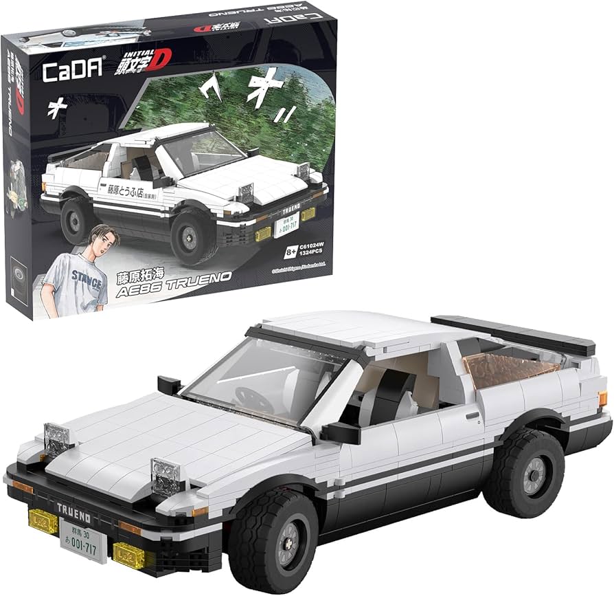 CaDA Initial D Toyota AE86 Trueno C61024W – 1324 Teile Klemmbaustein-Modell 1:12