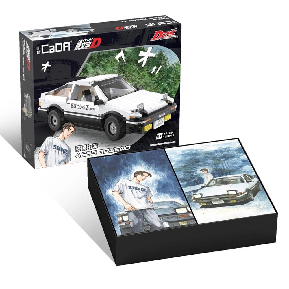 CaDA Initial D Toyota AE86 Trueno C61024W – 1324 Teile Klemmbaustein-Modell 1:12
