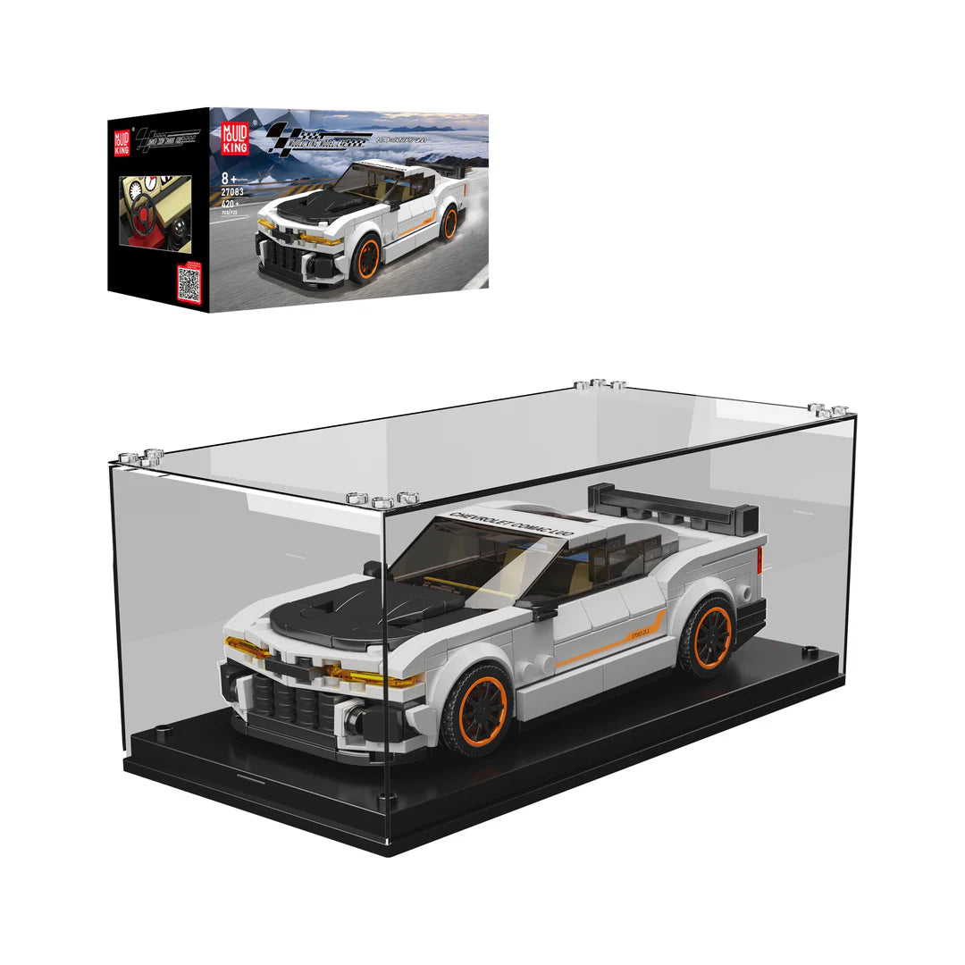 Mould King Camaro ZL1 27083 – 421 Teile Muscle Car Klemmbaustein-Modell mit Vitrine