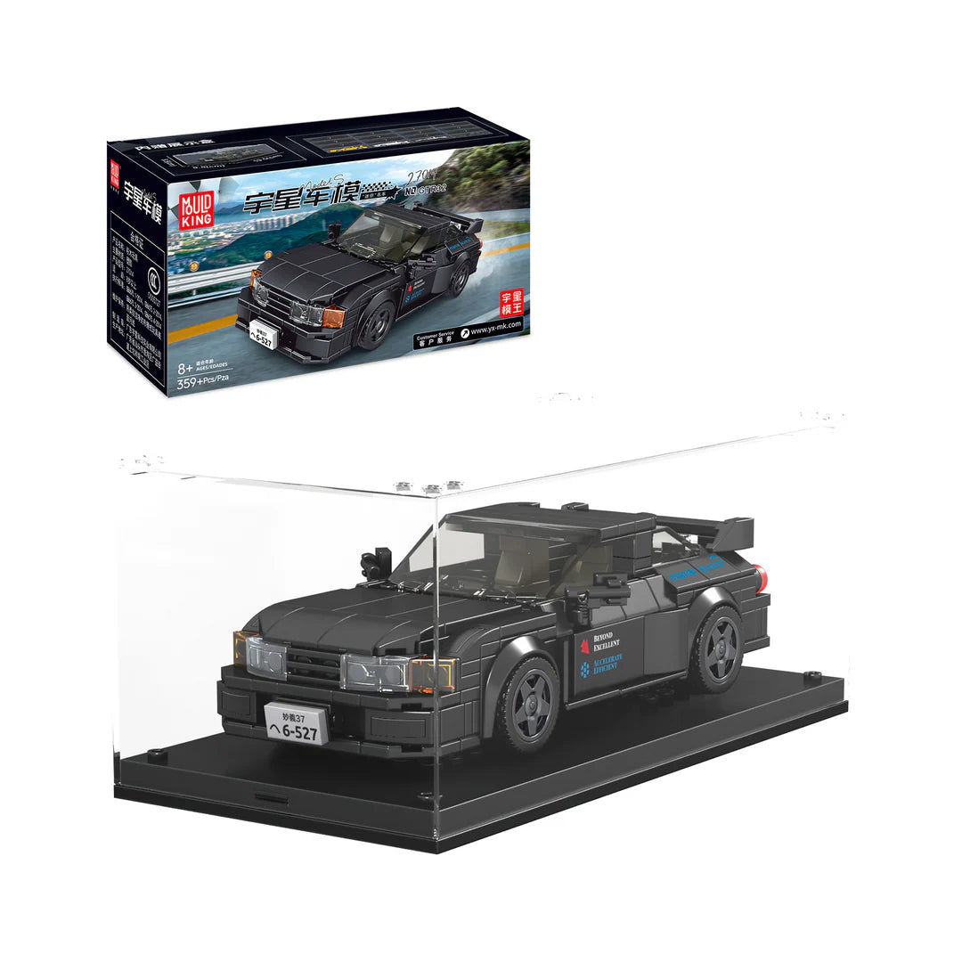 Mould King GTR R32 27014S – 389 Teile JDM Sportwagen Klemmbaustein-Modell mit Vitrine