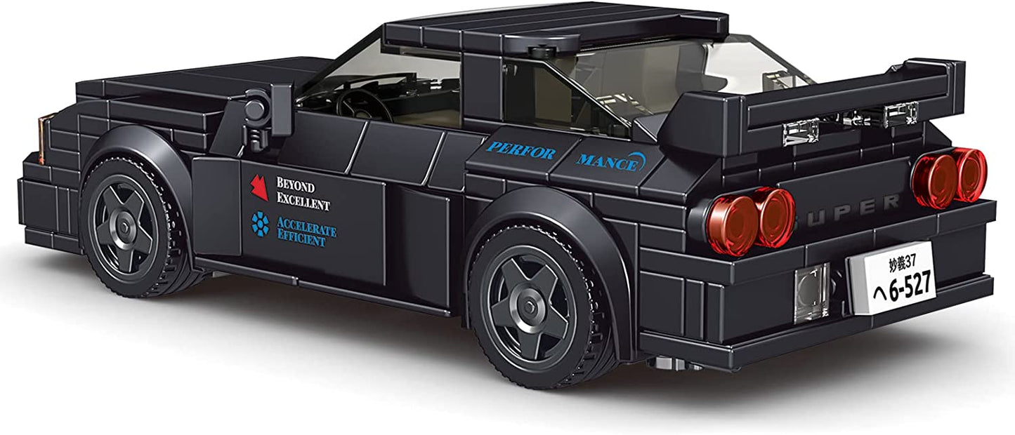 Mould King GTR R32 27014S – 389 Teile JDM Sportwagen Klemmbaustein-Modell mit Vitrine