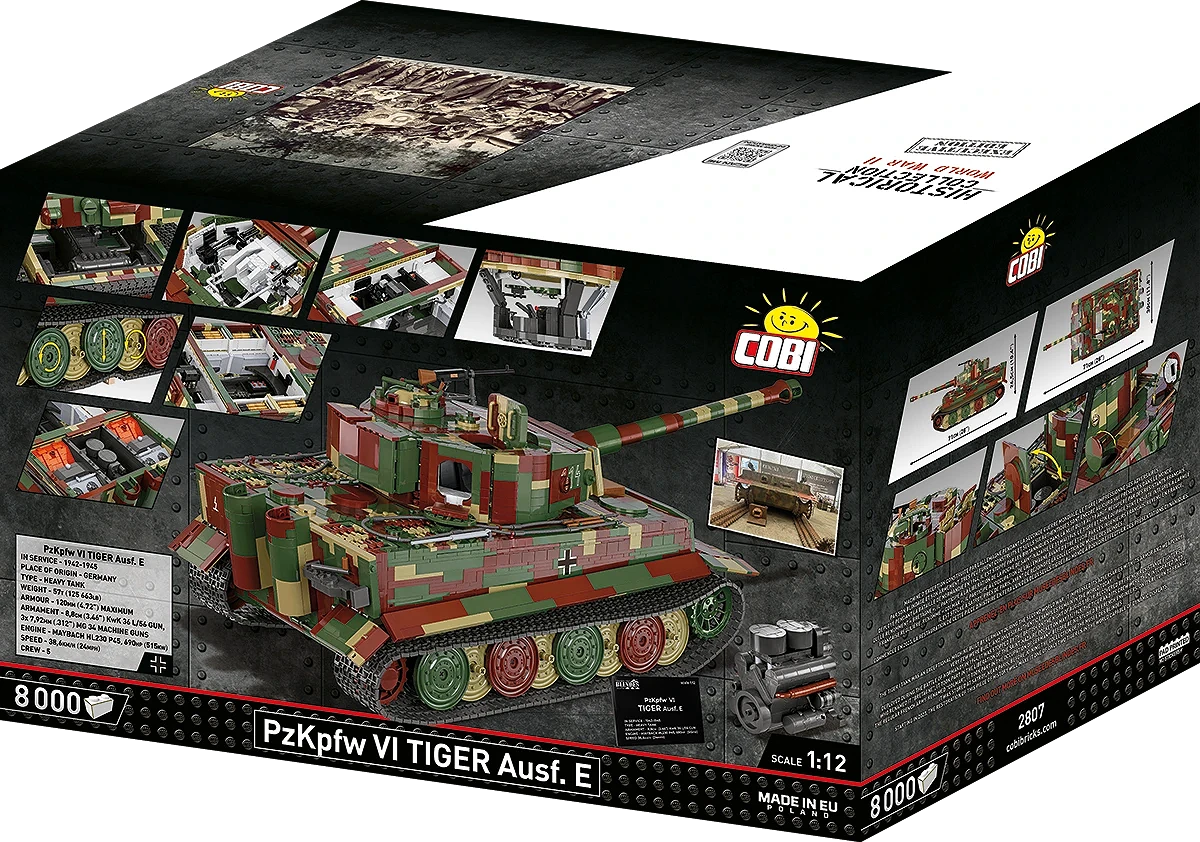 COBI 2807 PzKpfW VI Tiger Ausf. E Executive Edition – 8000 Teile Klemmbaustein-Modell 1:12