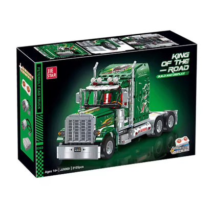 JIE STAR 9069 Peterbilt 389 – 2105 Teile US-Truck Klemmbaustein-Modell