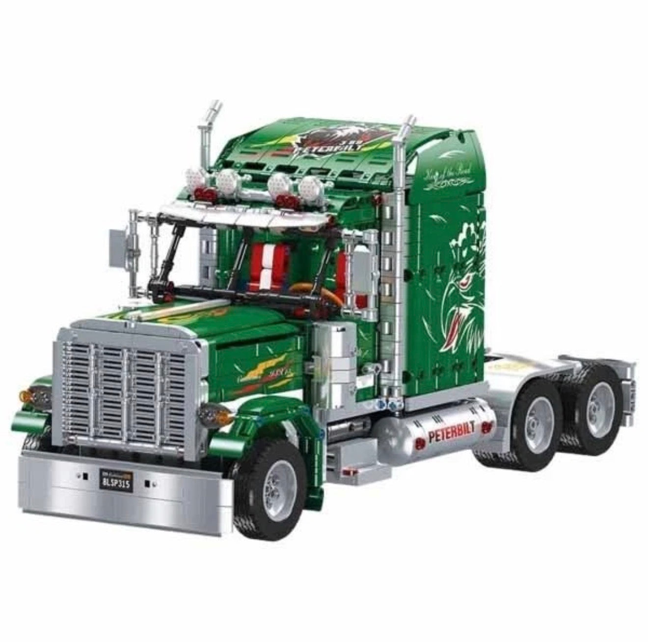 JIE STAR 9069 Peterbilt 389 – 2105 Teile US-Truck Klemmbaustein-Modell
