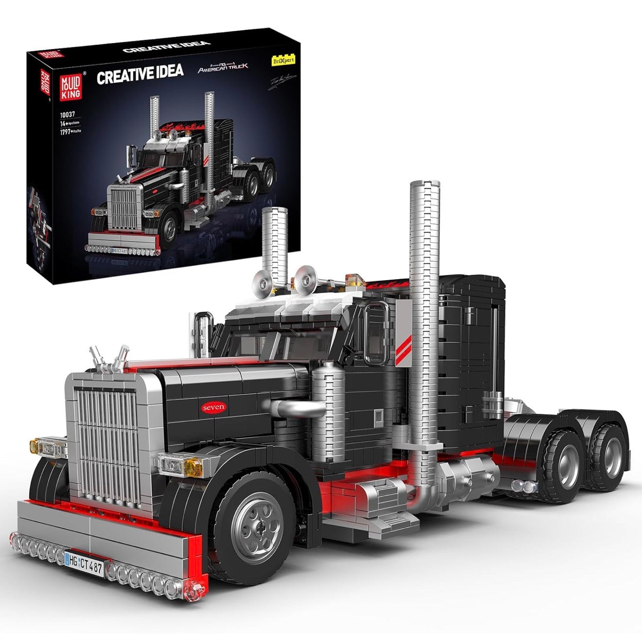 Mould King 10037 American Truck – 1797 Teile US-Truck Klemmbaustein-Modell