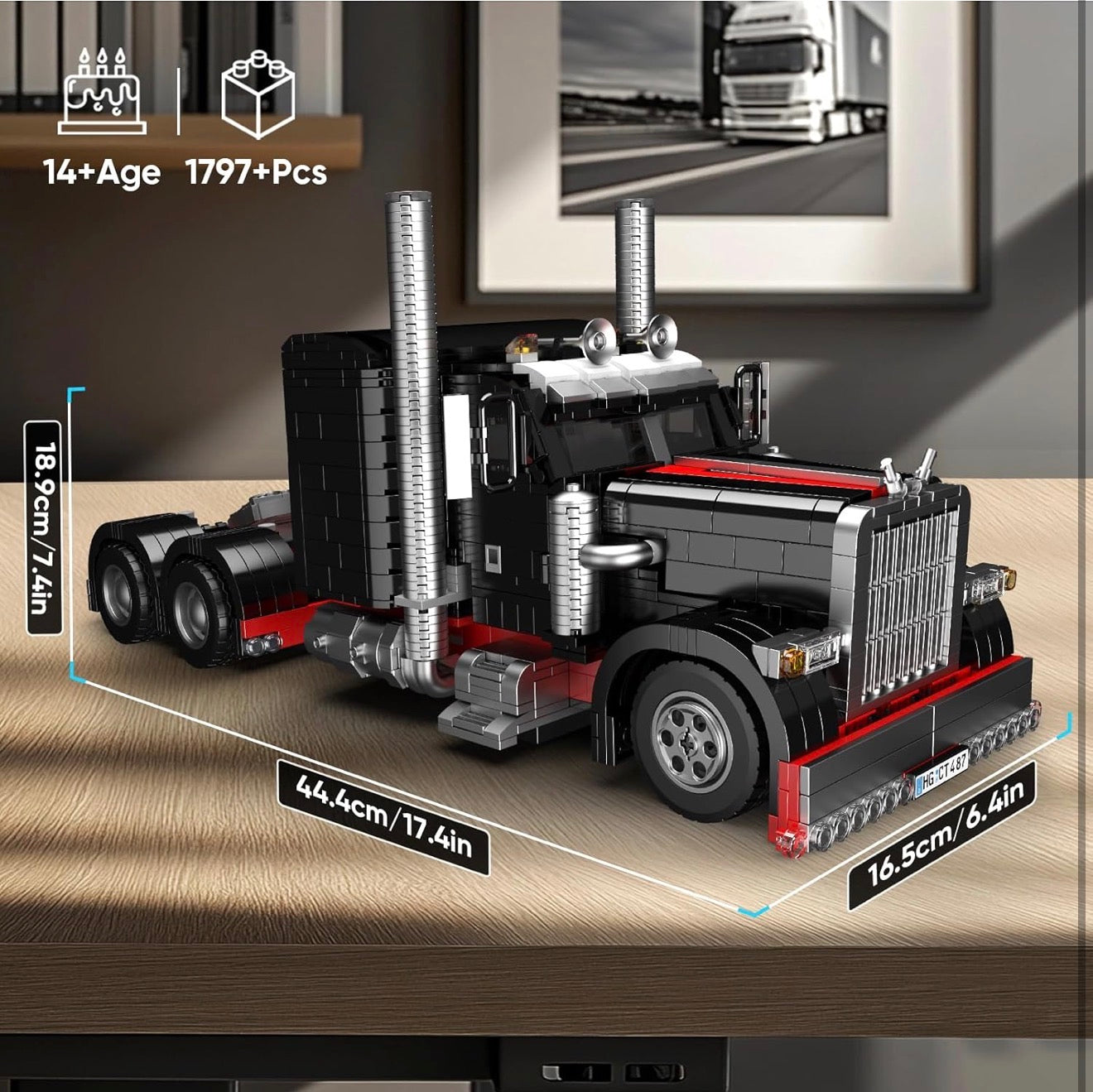 Mould King 10037 American Truck – 1797 Teile US-Truck Klemmbaustein-Modell